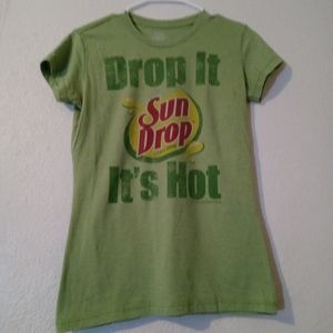 Sun Drop T-Shirt “Drop It It’s Hot”  Womens  Juniors XL Pure Fire 🔥🔥🔥